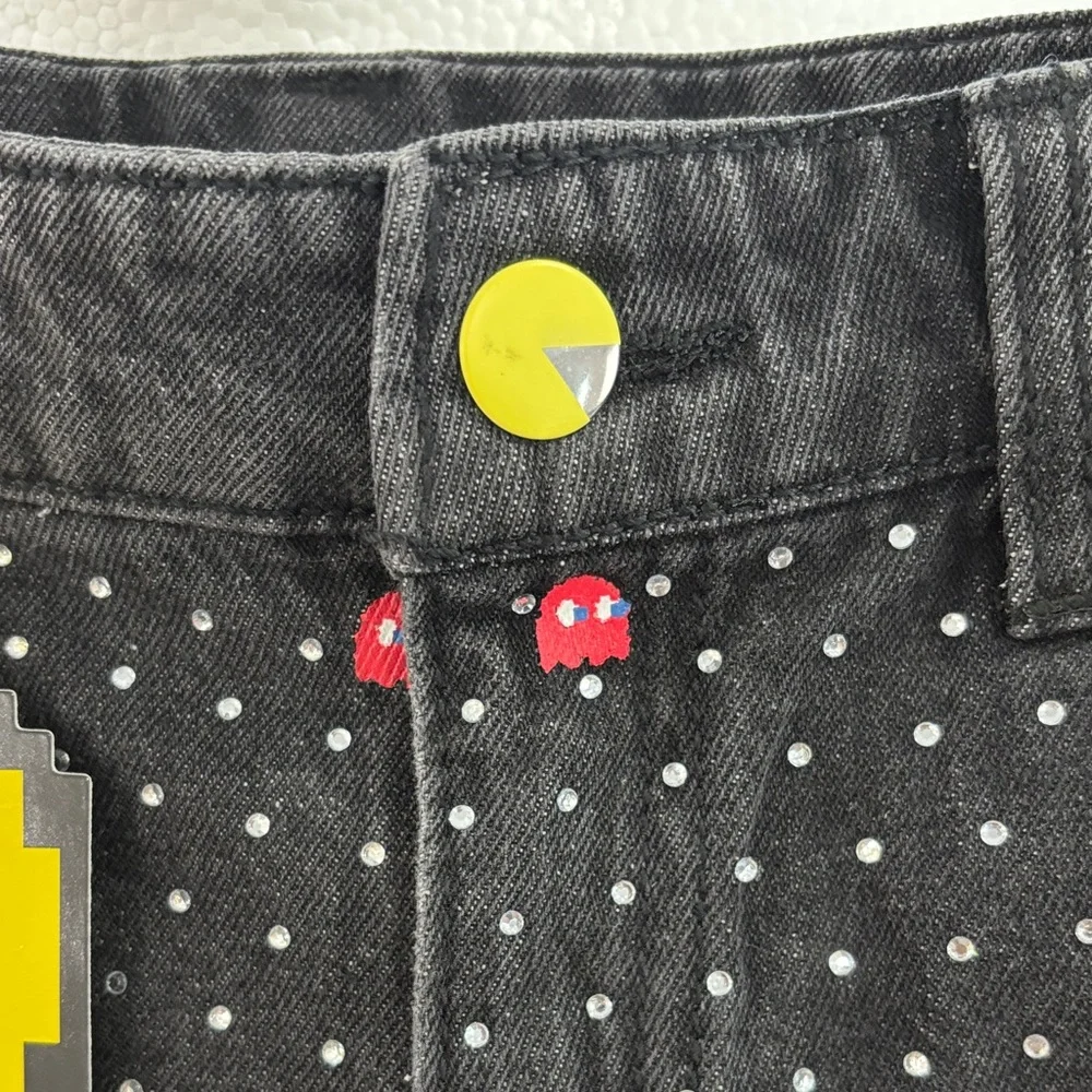Justice girls pacman embellished denim shorts size 8